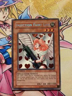 Yugioh Injection Fairy Lily LOD-100 Secret Rare 1st Edition NA VLP/NM (2) - Image 1