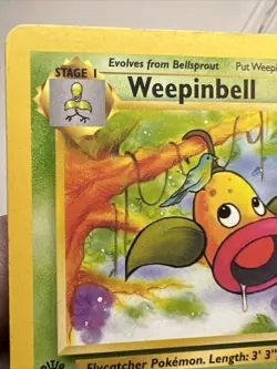 MP- 1st Edition Weepinbell Regular/Non-Holo Jungle AUTHENTIC Pokemon Card - Image 3