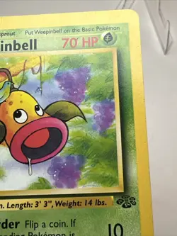 MP- 1st Edition Weepinbell Regular/Non-Holo Jungle AUTHENTIC Pokemon Card - Image 5