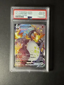 PSA 10 GEM MINT Charizard VMAX SV107/SV122 Shining Fates 2021 Pokemon Card - Image 1
