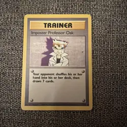 Imposter Professor Oak 73/102 Rare Base Set Pokemon Card - Image 1