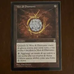 Magic: The Gathering Mox Diamond (Mox di Diamante) Stronghold Italian Rare 1998 - Image 3