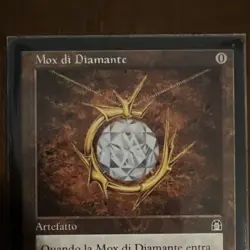 Magic: The Gathering Mox Diamond (Mox di Diamante) Stronghold Italian Rare 1998 - Image 5