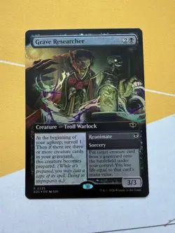 GRAVE RESEARCHER FOIL [Extended Art] - Rare - SOS Secrets of Strixhaven MTG - Image 1