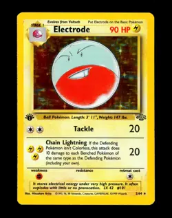1999 Pokemon ELECTRODE Jungle Set 1ST EDITION HOLO Foil Rare Card 2/64 WotC NM - Image 3