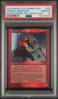 Krenko Mob Boss (Retro Frame) (Serial Numbered) Ravnica Remastered Foil - PSA 10 - Image 1
