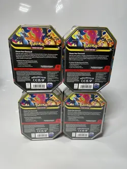 Pokemon TCG Mega Charizard X + Y ex Sealed Tin Bundle Lot Set Of 4 - Image 2