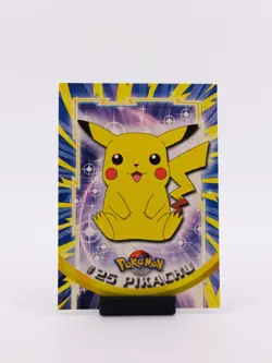 Pokemon Pikachu #25 1999 Topps TV Animation Edition Blue Logo - Image 1