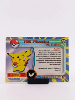 Pokemon Pikachu #25 1999 Topps TV Animation Edition Blue Logo - Image 2