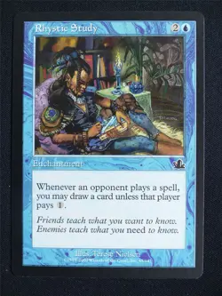 Rhystic Study - PCY - Mtg Card #3DH - Image 1