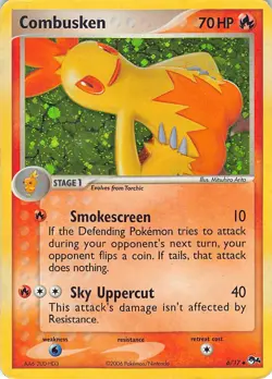 Combusken 6/17 Uncommon POP Series 4 Pokemon Holo Moderately Played - Image 1