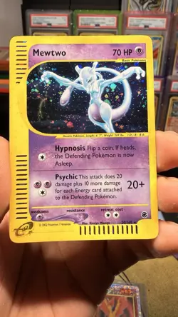 Mewtwo Expedition Holo Rare E-Reader Pokemon Swirl - Image 1