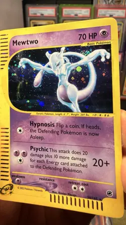 Mewtwo Expedition Holo Rare E-Reader Pokemon Swirl - Image 3