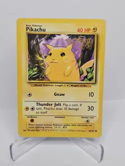 Pikachu 58/102 Stamped PokeTour 1999 Black Star Promo WOTC Pokemon Card TCG - Image 2