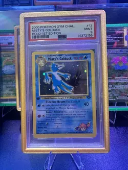 Pokemon Misty's Golduck Gym Challenge 1st Edition Holo PSA 9 12/132 2000 - Image 1