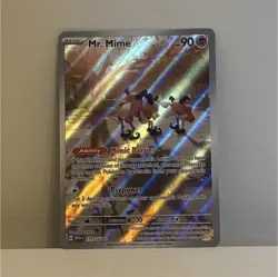 Pokemon Mr. Mime 179/165 SV 151 Illustration Rare Holo Full Art 90 HP 2023 - Image 1