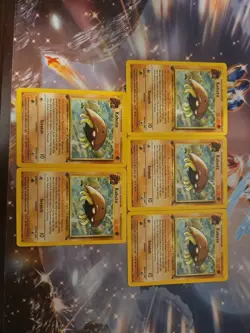 Kabuto Fossil 50/62 1st Edition Pokemon, 5 Card Set - Image 1