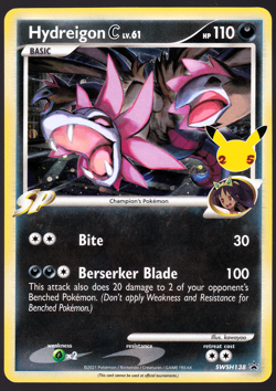 Hydreigon C SWSH138 Celebrations Black Star Promo Holo Pokemon TCG Card NM - Image 1