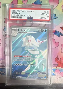Cetitan 201/191 PSA 10 Surging Sparks Holo Pokemon Gem Mint - Image 1