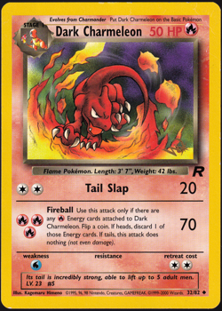 Dark Charmeleon W Gold Stamp Wizards Promo 32/82 Rocket 2000 Pokemon TCG Card LP - Image 1