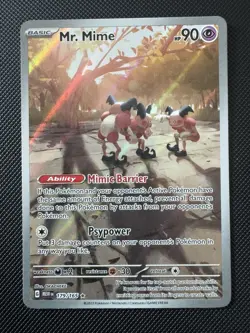 Pokemon TCG 151 Mr. Mime 179/165 Scarlet & Violet Holo Illustration Rare - Image 1