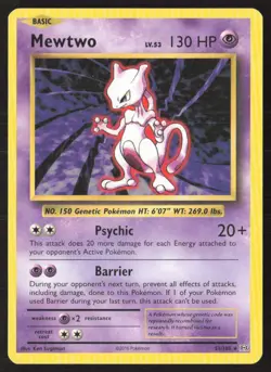 Mewtwo 51/108 Rare Evolutions Pokemon Lightly Played - Image 1