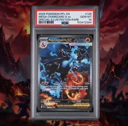 PSA 10 Mega Charizard Ex 125/094 Pokemon Phantasmal Flames Gem Mint SIR English - Image 1