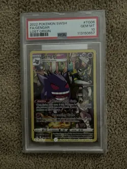 2022 Pokemon Lost Origin Gengar Full Art #TG06 GEM MT PSA 10 Trainer Gallery - Image 1