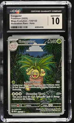 Exeggutor 135/132 Illustration Rare Holo Mega Evolution Pokemon CGC 10 Gem Mint - Image 1