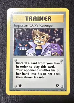 Pokemon Team Rocket 1st Edition Imposter Oak’s Revenge 76/82 Lightly Played WOTC - Image 1