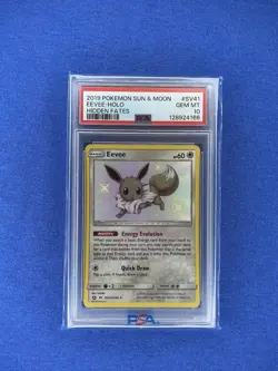 2019 Pokemon Hidden Fates Shiny Eevee SV41 Holo PSA 10 Gem Mint - Image 1