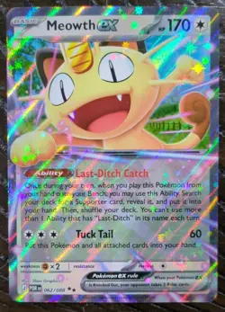 Pokemon Meowth EX 062/088 PDR Holo EX Full Art Holo 170 HP - Image 1