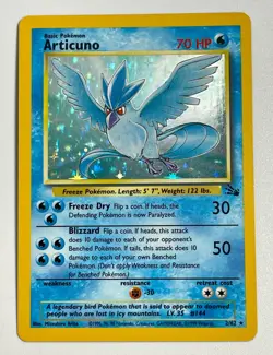 *** Articuno 2/62 Unlimited Holo Rare - Pokemon Fossil Set NM/LP - Image 1