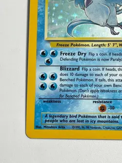 *** Articuno 2/62 Unlimited Holo Rare - Pokemon Fossil Set NM/LP - Image 4