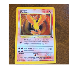 Pokemon TCG Fossil Moltres 12/62 Holo Rare 70 HP English 1999 Arita - Image 1