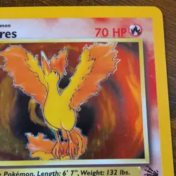 Pokemon TCG Fossil Moltres 12/62 Holo Rare 70 HP English 1999 Arita - Image 3