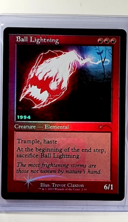 2023 MTG Magic The Gathering 30th Anniversary Promo Foil #2 Ball Lightning - Image 1