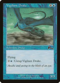 Vigilant Drake 1x FOIL MtG FOIL Urza's Legacy SP/NM - Image 1