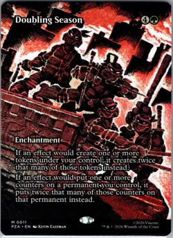 Doubling Season 0011 PZA Regular Teenage Mutant Ninja Turtles MTG NM - Image 1