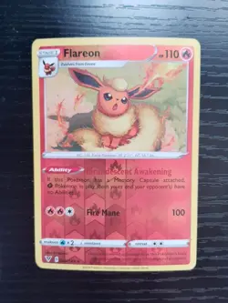Pokemon TCG VIVID VOLTAGE Flareon 26/185 Rare Reverse Holo NM - Image 1