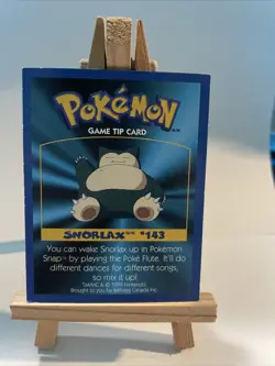 Pokemon Kellogg Game Tip Card Snorlax #143 - Image 1