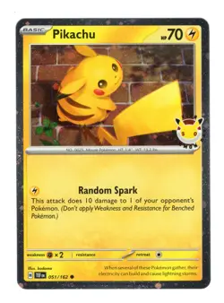 2026 Pikachu 051/162 Pokemon Day 30th Anniversary Stamped Promo TCG Holo - Image 1