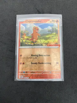 Pokemon SV 151 Charmander GameStop Exclusive Promo Reverse Holo 004/165 - Image 1