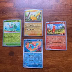 Pokemon 151 Cosmos Promo Set Pikachu Squirtle Charmander Bulbasaur Costco NM - Image 1