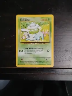Pokemon TCG Bulbasaur Base Set 44/102 Regular 1999-2000 Wizards Base Set - Image 2