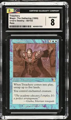 TREACHERY Urza's Destiny Rare Reserved List CGC 8 MTG [Nostalgium] - Image 1