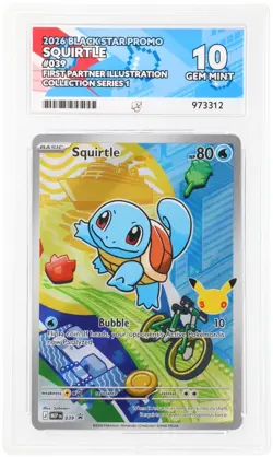 ACE 10 SQUIRTLE 039 | First Partner Full Art Pokemon Card - Image 1