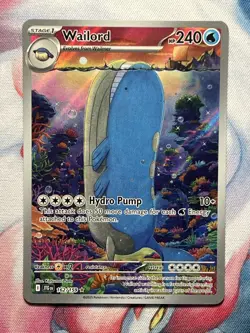 Wailord 162/159 IR illustration Rare 2025 Journey Together Pokemon Card TCG LP+ - Image 1