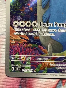 Wailord 162/159 IR illustration Rare 2025 Journey Together Pokemon Card TCG LP+ - Image 5