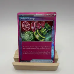 Pokemon TCG Unfair Stamp 165/167 Twilight Masquerade ACE SPEC Holo Trainer 2024 - Image 1